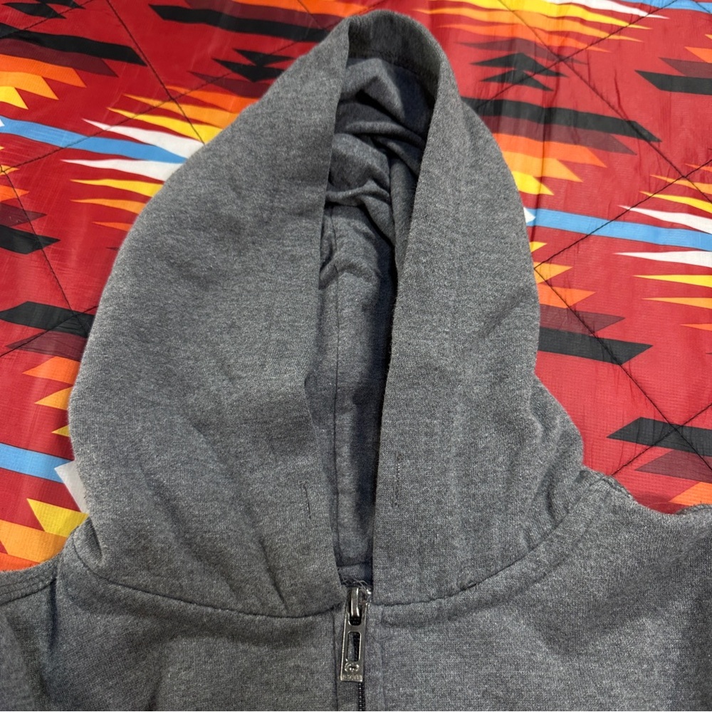 Ecko Unltd Gray Hoodie Full Zip Sweater Rhino Embroidered Grunge Hip Hop Mens XS - Picture 8 of 11